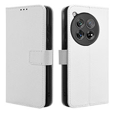 OnePlus 12 5G用手帳型 レザーケース スタンド カバー BY1 OnePlus ホワイト