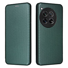 OnePlus 12 5G用手帳型 レザーケース スタンド カバー L02Z OnePlus グリーン