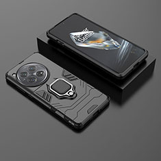 OnePlus 12 5G用ハイブリットバンパーケース プラスチック アンド指輪 マグネット式 KC2 OnePlus ブラック