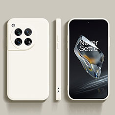 OnePlus 12 5G用360度 フルカバー極薄ソフトケース シリコンケース 耐衝撃 全面保護 バンパー OnePlus ホワイト
