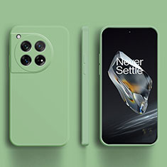 OnePlus 12 5G用360度 フルカバー極薄ソフトケース シリコンケース 耐衝撃 全面保護 バンパー OnePlus ライトグリーン