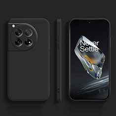 OnePlus 12 5G用360度 フルカバー極薄ソフトケース シリコンケース 耐衝撃 全面保護 バンパー OnePlus ブラック