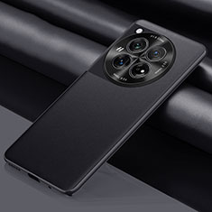 OnePlus 12 5G用ケース 高級感 手触り良いレザー柄 QK1 OnePlus ブラック