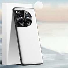 OnePlus 12 5G用ケース 高級感 手触り良いレザー柄 S06 OnePlus ホワイト