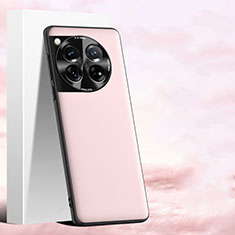 OnePlus 12 5G用ケース 高級感 手触り良いレザー柄 S06 OnePlus ピンク