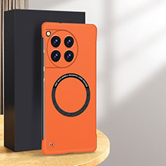 OnePlus 12 5G用ハードケース プラスチック 質感もマット フレームレス カバー Mag-Safe 磁気 Magnetic S02 OnePlus オレンジ