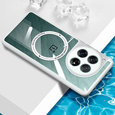 OnePlus 12R 5G用極薄ソフトケース シリコンケース 耐衝撃 全面保護 クリア透明 カバー Mag-Safe 磁気 Magnetic BH1 OnePlus ホワイト