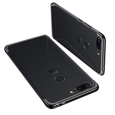 OnePlus 5T A5010用極薄ソフトケース シリコンケース 耐衝撃 全面保護 クリア透明 H01 OnePlus ブラック