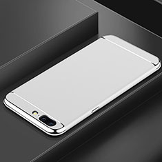 OnePlus 5T A5010用ケース 高級感 手触り良い メタル兼プラスチック バンパー M01 OnePlus シルバー