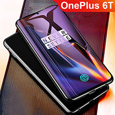 OnePlus 6T用強化ガラス フル液晶保護フィルム アンチグレア ブルーライト OnePlus ブラック