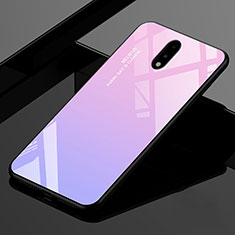 OnePlus 7用ハイブリットバンパーケース プラスチック 鏡面 カバー OnePlus ピンク