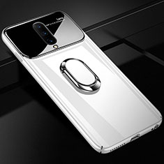 OnePlus 7 Pro用ハードケース プラスチック 鏡面 360度 フルカバー アンド指輪 マグネット式 OnePlus ホワイト
