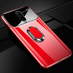 OnePlus 7 Pro用ハードケース プラスチック 鏡面 360度 フルカバー アンド指輪 マグネット式 OnePlus レッド