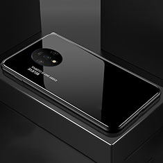 OnePlus 7T用ハイブリットバンパーケース プラスチック 鏡面 虹 グラデーション 勾配色 カバー OnePlus ブラック
