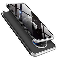 OnePlus 7T用ハードケース プラスチック 質感もマット 前面と背面 360度 フルカバー P02 OnePlus シルバー