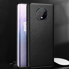 OnePlus 7T用ケース 高級感 手触り良いレザー柄 R06 OnePlus ブラック