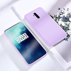 OnePlus 7T Pro 5G用360度 フルカバー極薄ソフトケース シリコンケース 耐衝撃 全面保護 バンパー S03 OnePlus パープル