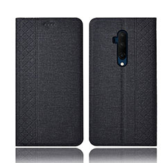 OnePlus 7T Pro用手帳型 布 スタンド OnePlus ブラック