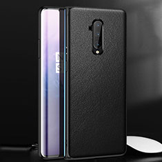 OnePlus 7T Pro用ケース 高級感 手触り良いレザー柄 OnePlus ブラック