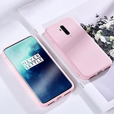 OnePlus 7T Pro用360度 フルカバー極薄ソフトケース シリコンケース 耐衝撃 全面保護 バンパー S03 OnePlus ローズゴールド