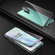 OnePlus 8用ケース 高級感 手触り良い アルミメタル 製の金属製 360度 フルカバーバンパー 鏡面 カバー T01 OnePlus ブラック