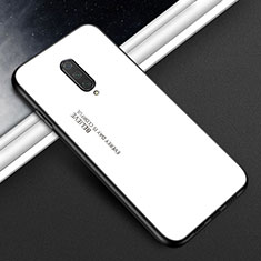 OnePlus 8用ハイブリットバンパーケース プラスチック 鏡面 カバー T01 OnePlus ホワイト