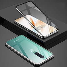 OnePlus 8用ケース 高級感 手触り良い アルミメタル 製の金属製 360度 フルカバーバンパー 鏡面 カバー T02 OnePlus シルバー