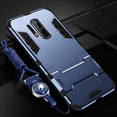 OnePlus 8 Pro用ハイブリットバンパーケース スタンド プラスチック 兼シリコーン カバー R01 OnePlus ネイビー