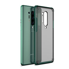 OnePlus 8 Pro用ハイブリットバンパーケース クリア透明 プラスチック 鏡面 カバー H01 OnePlus グリーン
