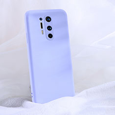 OnePlus 8 Pro用360度 フルカバー極薄ソフトケース シリコンケース 耐衝撃 全面保護 バンパー C02 OnePlus パープル