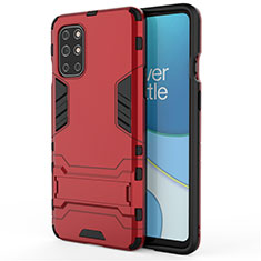 OnePlus 8T 5G用ハイブリットバンパーケース スタンド プラスチック 兼シリコーン カバー OnePlus レッド
