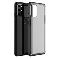 OnePlus 8T 5G用ハイブリットバンパーケース クリア透明 プラスチック 鏡面 カバー M01 OnePlus ブラック