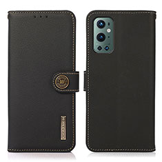 OnePlus 9 Pro 5G用手帳型 レザーケース スタンド カバー B02H OnePlus ブラック