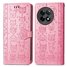 OnePlus Ace 2 5G用手帳型 レザーケース スタンド パターン カバー S03D OnePlus ピンク
