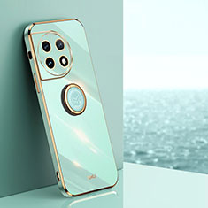 OnePlus Ace 2 5G用極薄ソフトケース シリコンケース 耐衝撃 全面保護 アンド指輪 マグネット式 バンパー XL1 OnePlus グリーン