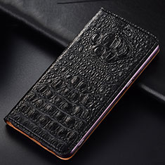 OnePlus Ace 2 5G用手帳型 レザーケース スタンド カバー H01P OnePlus ブラック