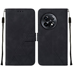 OnePlus Ace 2 5G用手帳型 レザーケース スタンド カバー Y02B OnePlus ブラック