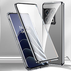 OnePlus Ace 2 5G用ケース 高級感 手触り良い アルミメタル 製の金属製 360度 フルカバーバンパー 鏡面 カバー P02 OnePlus シルバー