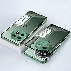 OnePlus Ace 2 5G用ケース 高級感 手触り良い アルミメタル 製の金属製 360度 フルカバーバンパー 鏡面 カバー P01 OnePlus グリーン