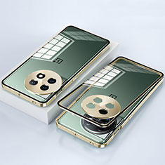 OnePlus Ace 2 5G用ケース 高級感 手触り良い アルミメタル 製の金属製 360度 フルカバーバンパー 鏡面 カバー P01 OnePlus ゴールド