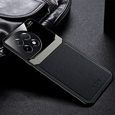 OnePlus Ace 2 Pro 5G用シリコンケース ソフトタッチラバー レザー柄 カバー FL1 OnePlus ブラック