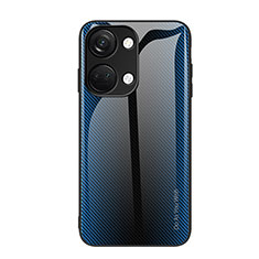 OnePlus Ace 2V 5G用ハイブリットバンパーケース プラスチック 鏡面 虹 グラデーション 勾配色 カバー JM1 OnePlus ネイビー