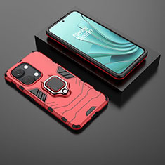 OnePlus Ace 2V 5G用ハイブリットバンパーケース プラスチック アンド指輪 マグネット式 KC2 OnePlus レッド