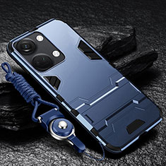 OnePlus Ace 2V 5G用ハイブリットバンパーケース スタンド プラスチック 兼シリコーン カバー R01 OnePlus ネイビー