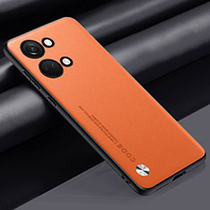 OnePlus Ace 2V 5G用ケース 高級感 手触り良いレザー柄 S02 OnePlus オレンジ