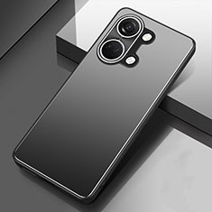 OnePlus Ace 2V 5G用ケース 高級感 手触り良い アルミメタル 製の金属製 兼シリコン カバー OnePlus ブラック