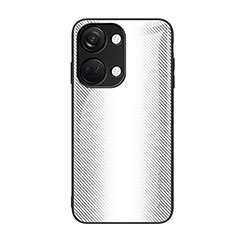 OnePlus Nord 3 5G用ハイブリットバンパーケース プラスチック 鏡面 虹 グラデーション 勾配色 カバー JM1 OnePlus ホワイト