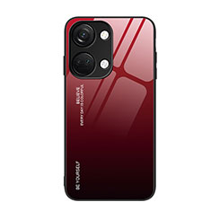 OnePlus Nord 3 5G用ハイブリットバンパーケース プラスチック 鏡面 虹 グラデーション 勾配色 カバー JM2 OnePlus レッド