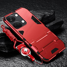 OnePlus Nord 3 5G用ハイブリットバンパーケース スタンド プラスチック 兼シリコーン カバー R01 OnePlus レッド