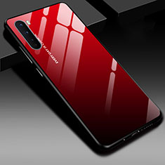 OnePlus Nord用ハイブリットバンパーケース プラスチック 鏡面 カバー OnePlus レッド・ブラック